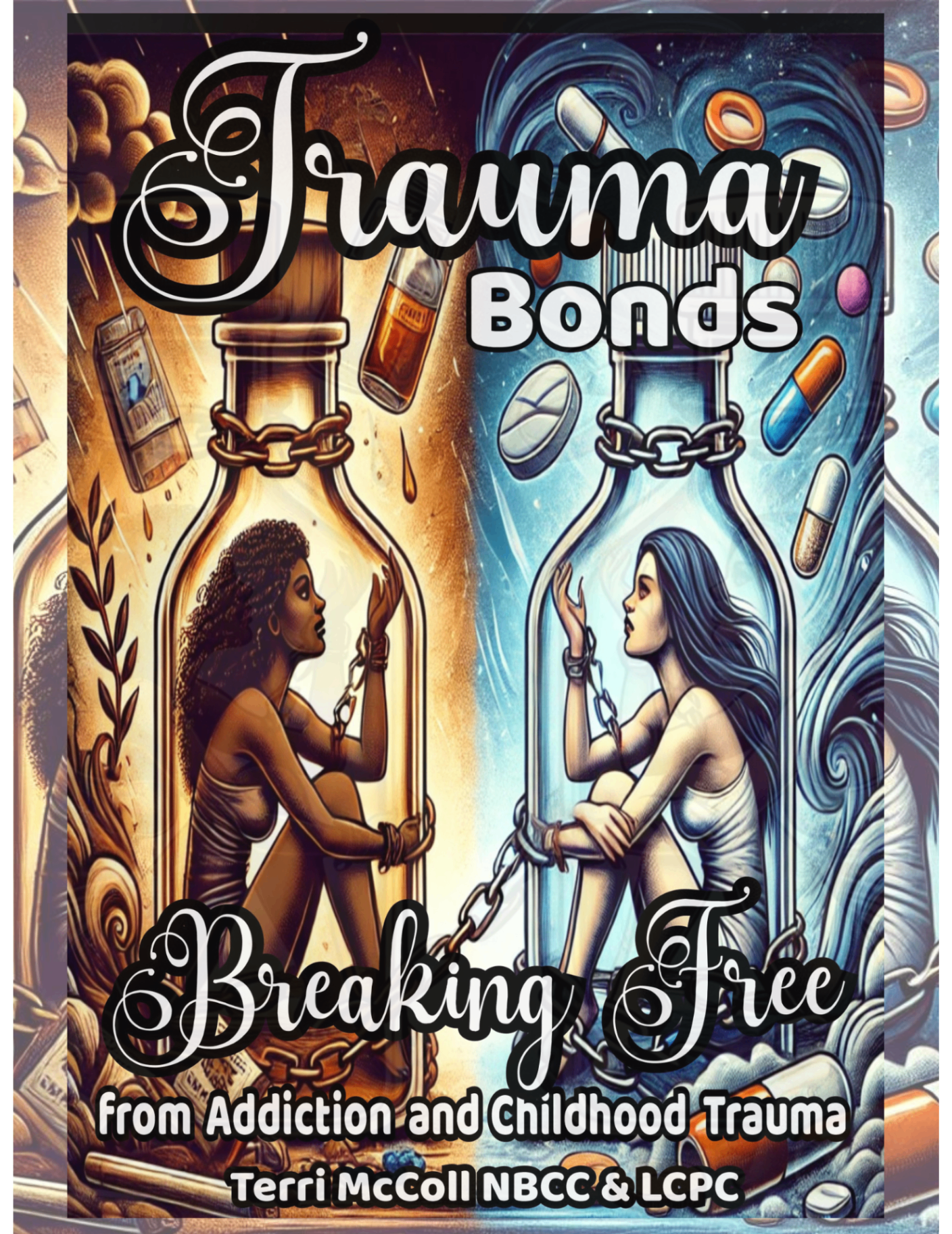 Trauma Bonds: Breaking Free from Addiction and Childhood Trauma — book cover by Terri McColl, NBCC & LCPC